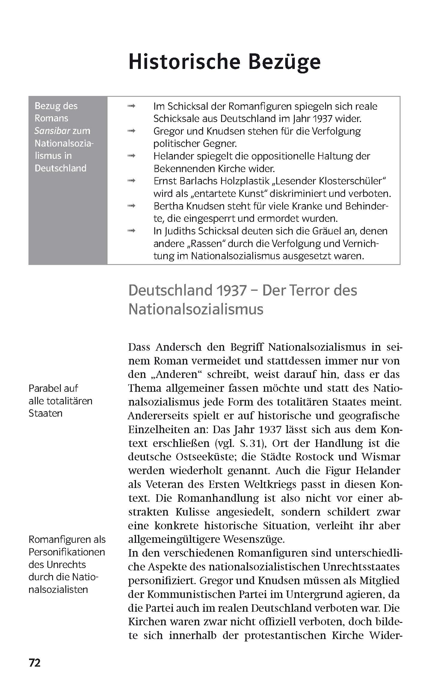 Klett Lektürehilfen Alfred Andersch, Sansibar oder der letzte Grund