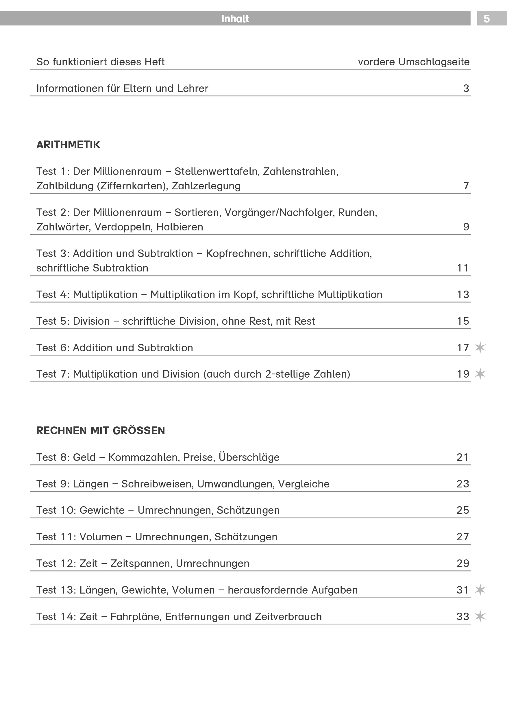 Klett Mathe-Tests 4. Klasse