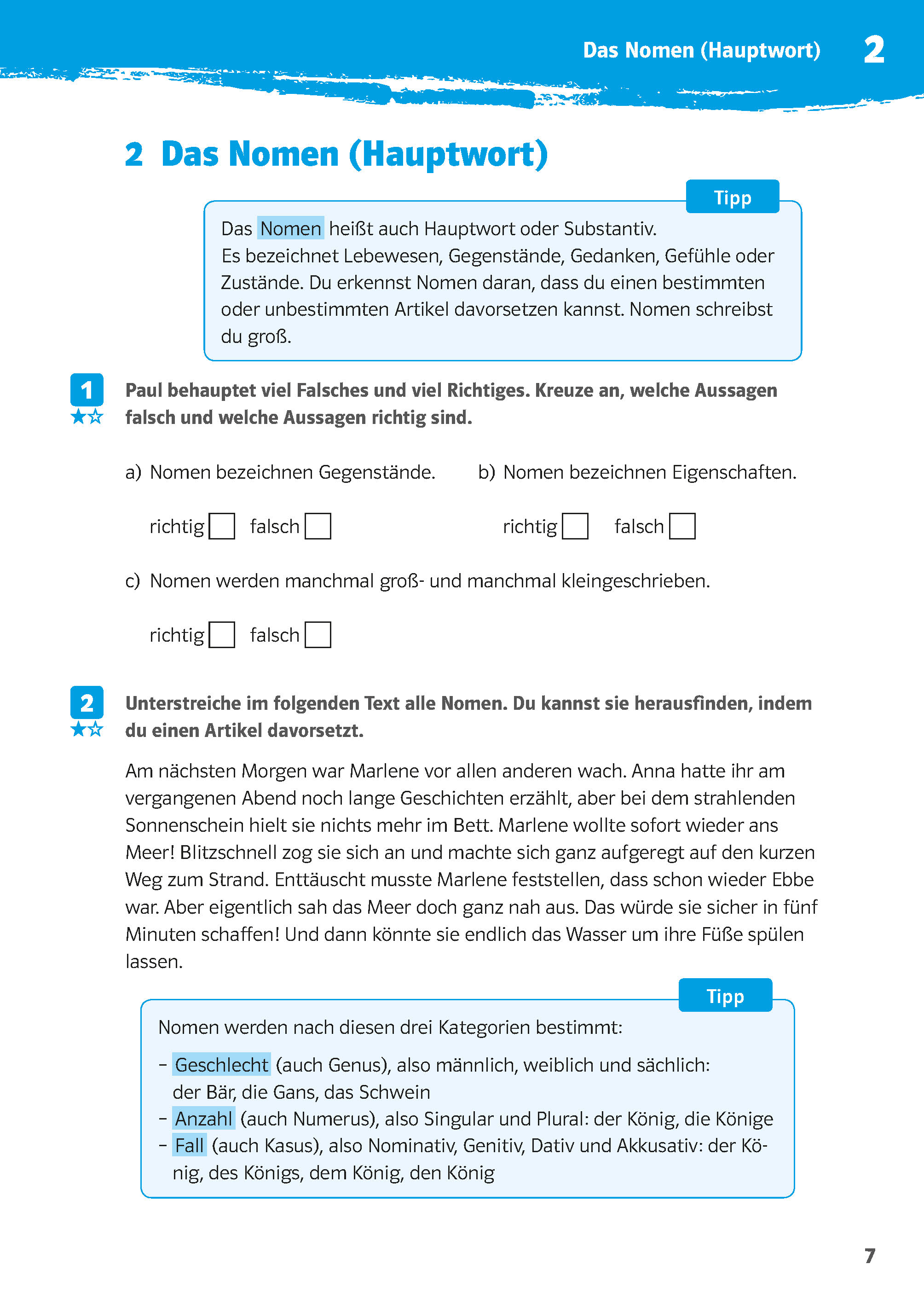 Klett 10-Minuten-Training Deutsch Wortarten 5./6. Klasse